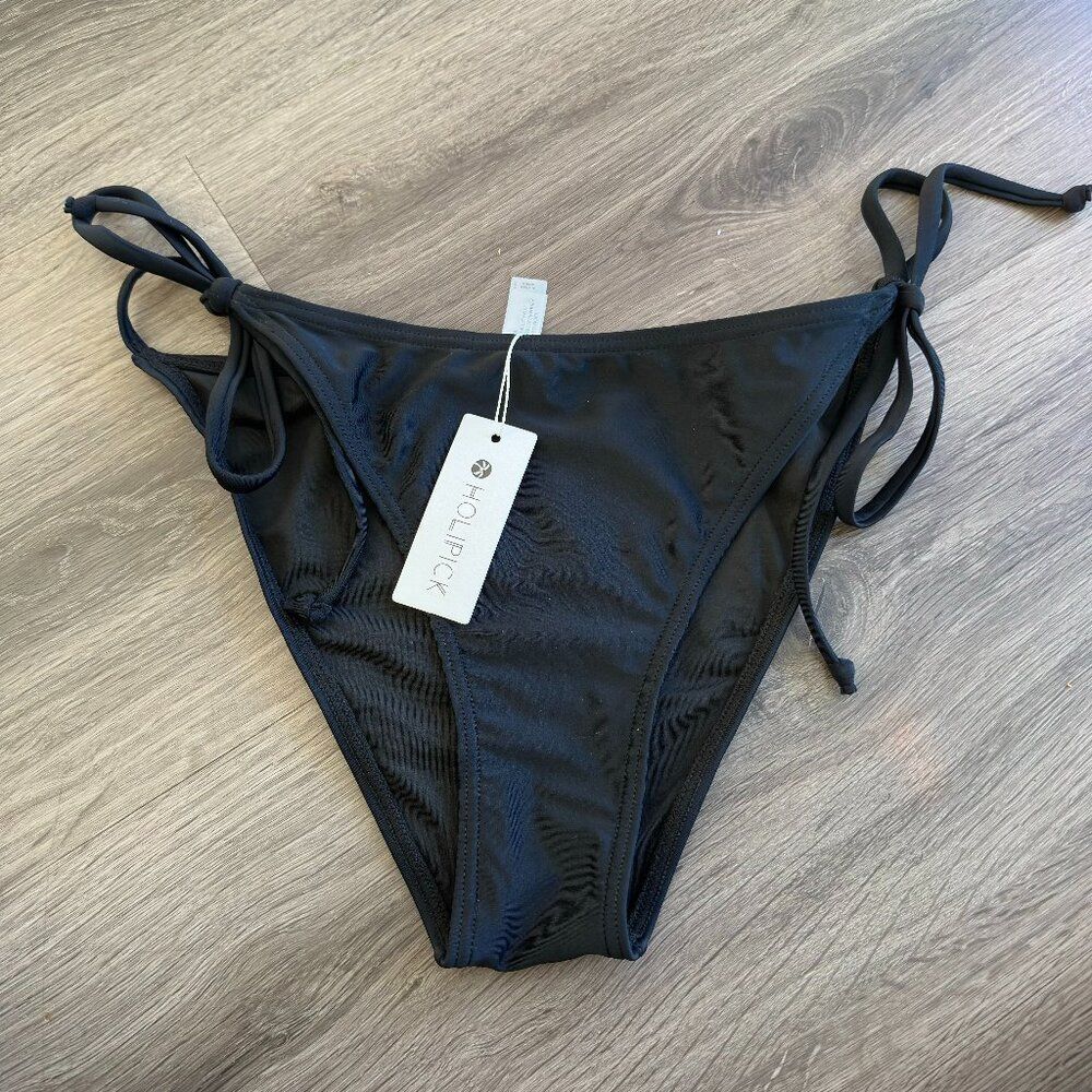 HOLIPICK BLACK BIKINI BOTTOMS M